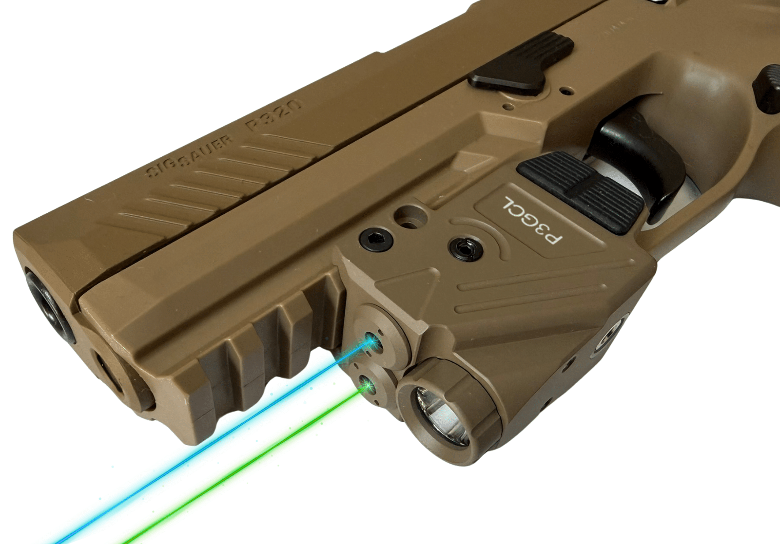 HiLight Tactical Peak Performance Green/Cyan Cerakote colorway